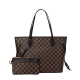 Large Retro Printed Plaid Checked Tote Bag Womens Shoulder Handbag Ladies Luxury Fashion Bags