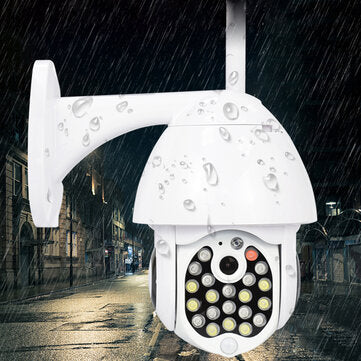 GUUDGO 21 LED IP Camera 8X Zoom WiFi Dome Surveillance Camera Full Color Night Vision IP66 Waterproof Pan/Tilt Rotation