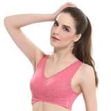 Front Cross Side Buckle Lace Side Non-Wire Sports Bra