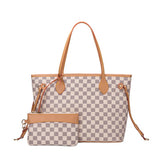 Large Retro Printed Plaid Checked Tote Bag Womens Shoulder Handbag Ladies Luxury Fashion Bags