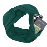 Multi-function Storage Zipper Scarf Multi-color Optional