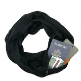 Multi-function Storage Zipper Scarf Multi-color Optional