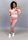 Winter Tracksuit Women 2 Piece Set Sweatshirt Print Hoodies+Pants Sportwear Women's Sports Suit Female Hooded Set Hoodies Suit