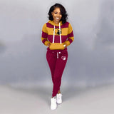 Winter Tracksuit Women 2 Piece Set Sweatshirt Print Hoodies+Pants Sportwear Women's Sports Suit Female Hooded Set Hoodies Suit