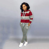 Winter Tracksuit Women 2 Piece Set Sweatshirt Print Hoodies+Pants Sportwear Women's Sports Suit Female Hooded Set Hoodies Suit